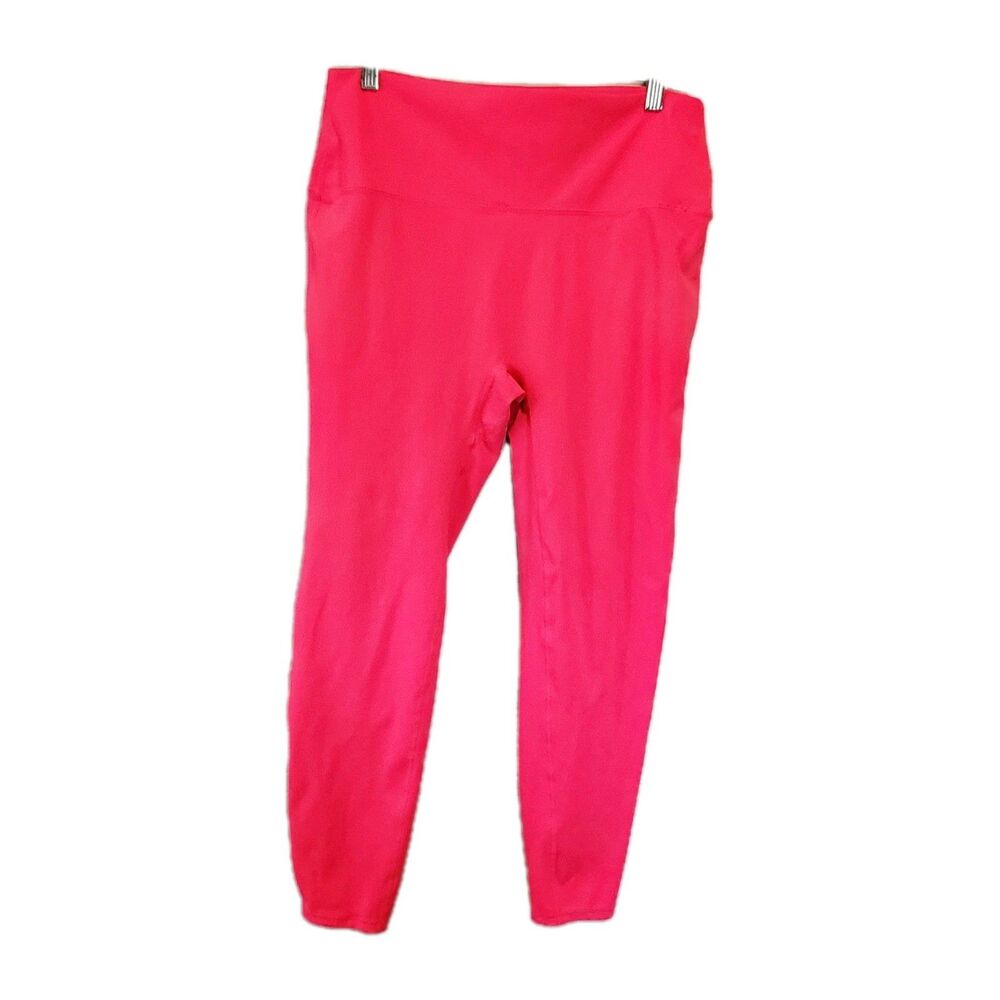 Zenana Workout Pants Womens Size 2x Pink Poly Spandex‎ Stretchy Pants